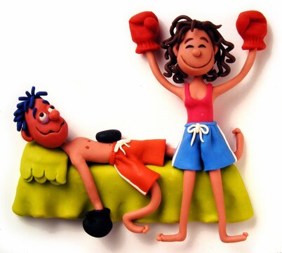 Lucha de sexos. Plastilina