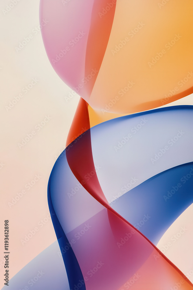Poster exploring the harmony of colorful abstract waves: a journey into dynamic and contemporary art