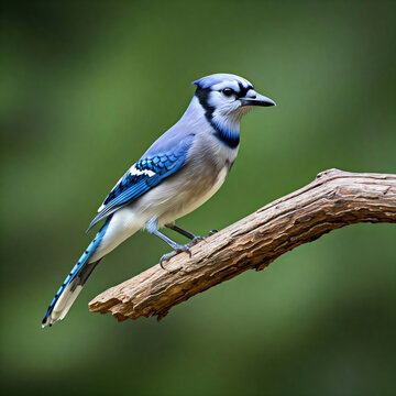 blue jay perched on a branch