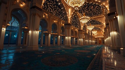 Obraz premium Eid mubarak islamic greetings background Eid mubarak islamic greetings background Eid