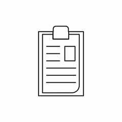 Health clipboard chart icon vector sign