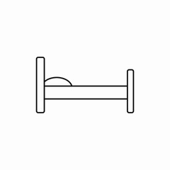 Hospital patient bed icon vector sign
