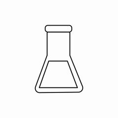 Chemical flask lab icon vector sign