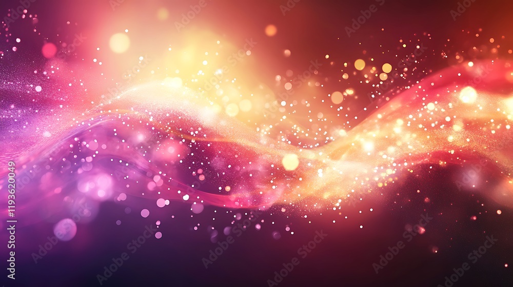 Poster abstract colorful sparkling wave background design
