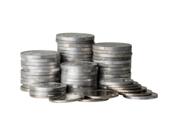 heap of coin isolated element