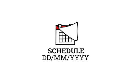 Animated Calendar Scheduling Dates Reminder