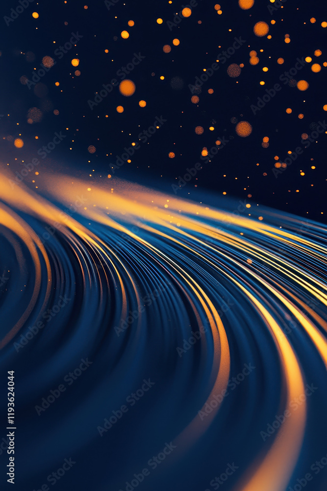 Aufkleber abstract digital fiber optics with glowing lines and patterns: a futuristic exploration of light and