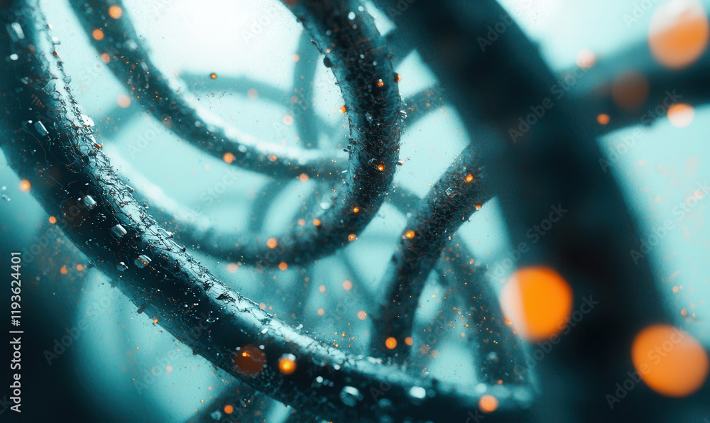 Poster intricate molecular structure in biotechnology: a glimpse into dna helix and genetic innovation for 