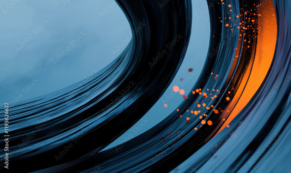 Poster vibrant abstract design featuring dynamic swirls and bold contrast for modern graphic resources