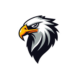 Hawk mascot logo flat vector design