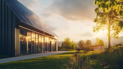 Obraz premium An innovation hub dedicated to emissions reduction technologies, driving progress towards a net zero carbon future