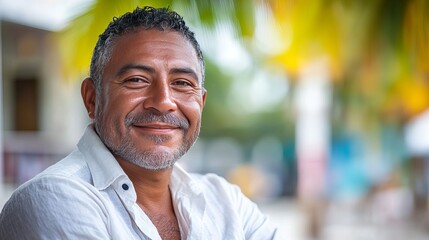Fototapeta premium Portrait of a Smiling Belizean Man