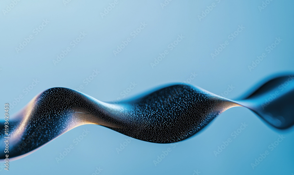 Poster dynamic abstract blue wave: exploring fluid motion and energy in modern design concepts for futurist