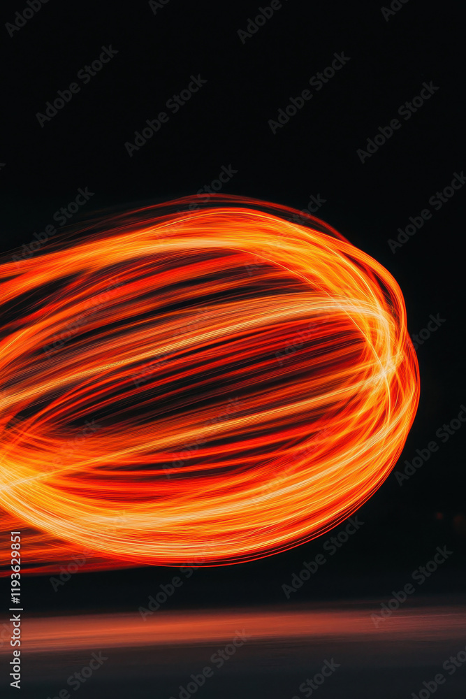 Poster vibrant abstract light patterns: exploring dynamic motion and energy in modern technological art