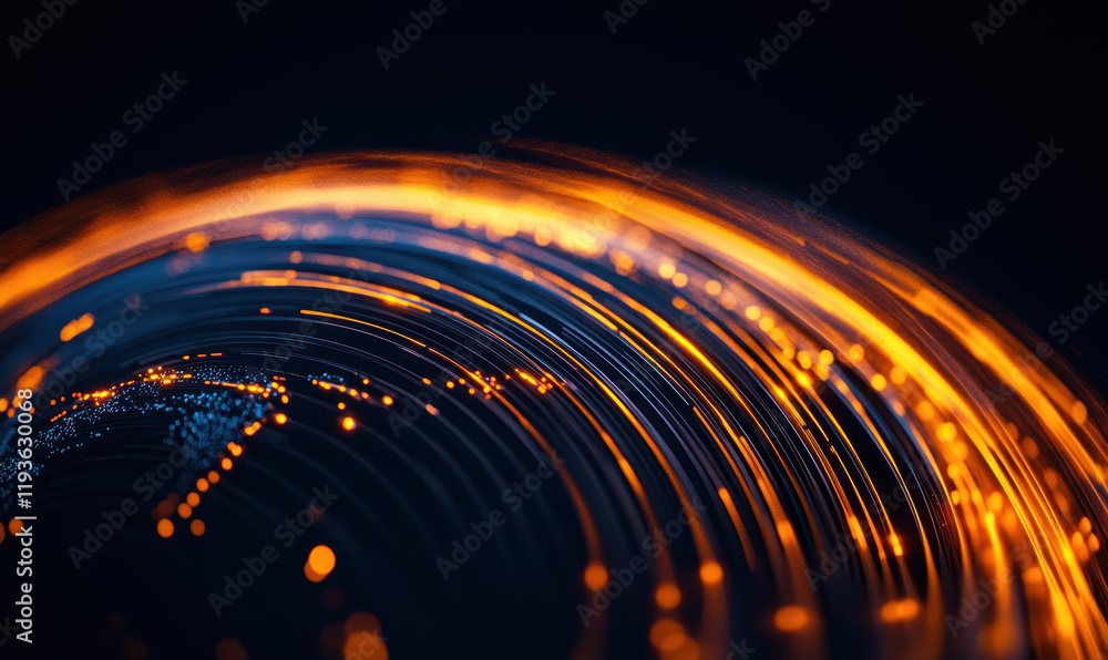 Poster dynamic energy flow: a futuristic abstract visualization of light and technology in motion