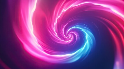 Obraz premium A vibrant blend of glowing neon spirals twisting endlessly into a vortex