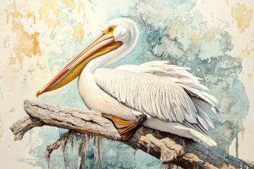 Majestic American White Pelican in Everglades: A Glimpse of Florida's Wild Aves