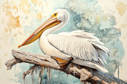 Majestic American White Pelican in Everglades: A Glimpse of Florida's Wild Aves