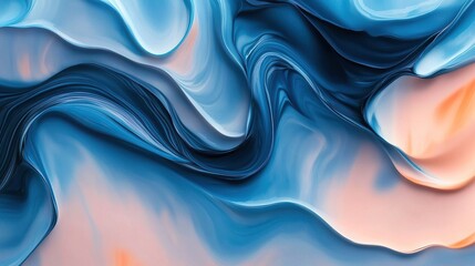 Fototapeta premium Abstract flowing textures of oil on water