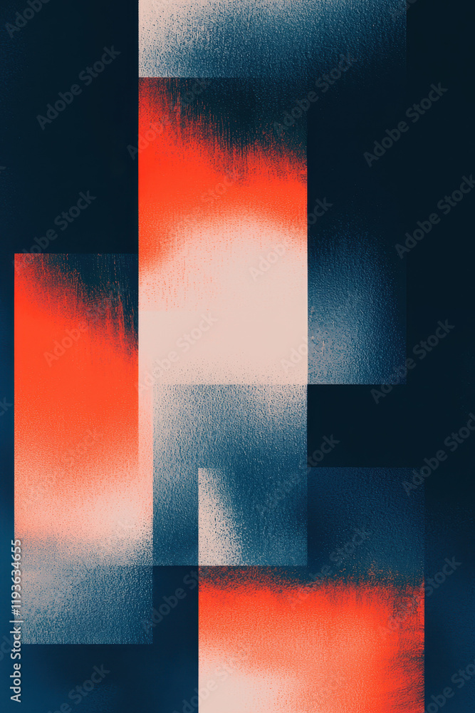 Poster explore dynamic geometric abstraction with bold contrasts and modern aesthetic in vibrant textures a