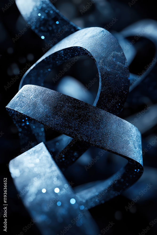 Poster elegant abstract visual with dynamic curves and sparkling texture in modern artistic design