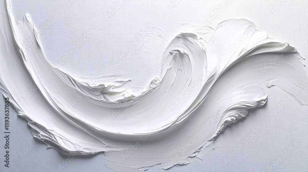 Poster artistic white texture created with smooth paste on a sleek surface