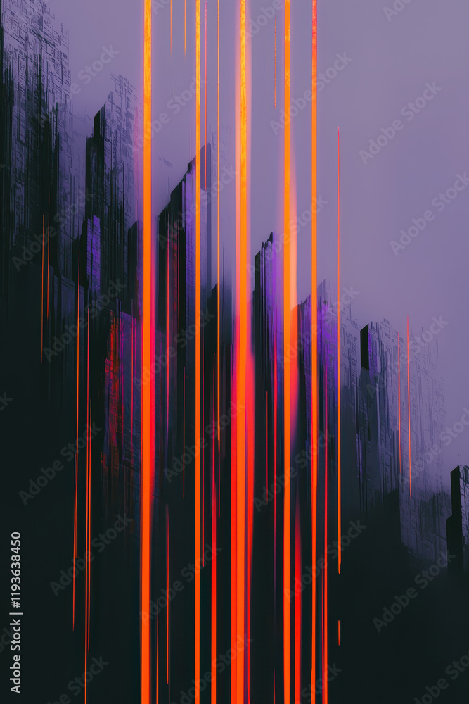 Poster captivating abstract art with vibrant streaks and dynamic colors creating a modern and artistic visu