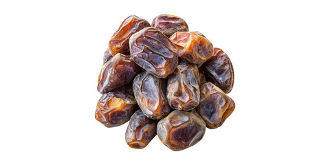 Obraz premium Heap of dates isolated on transparent background
