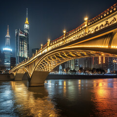 Obraz premium bridge at night
