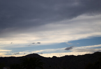 sunset over the mountains