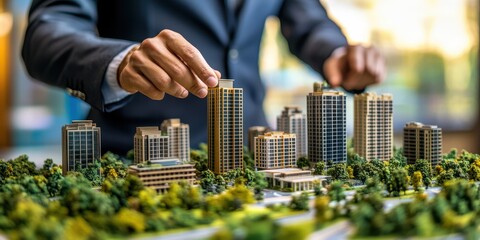 Investment opportunities real estate agent presents prime properties to investors