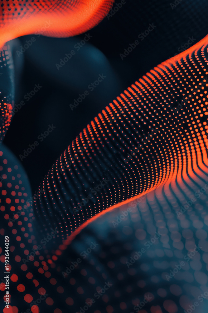 Aufkleber explore the dynamic abstract art of futuristic digital waves with vibrant gradient patterns and inno