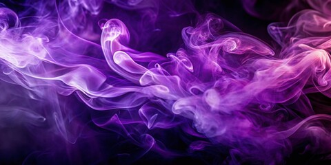 Obraz premium Mystical Purple Smoke Swirls: Abstract Background Stock Photo