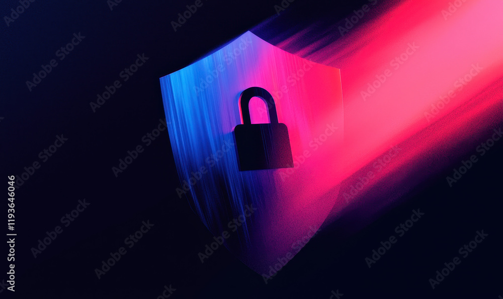 Poster exploring cybersecurity: the role of digital shields in protecting online privacy and data integrity