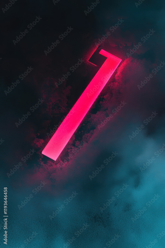 Poster captivating neon abstract design with pink luminescent glow creating an ethereal futuristic atmosphe