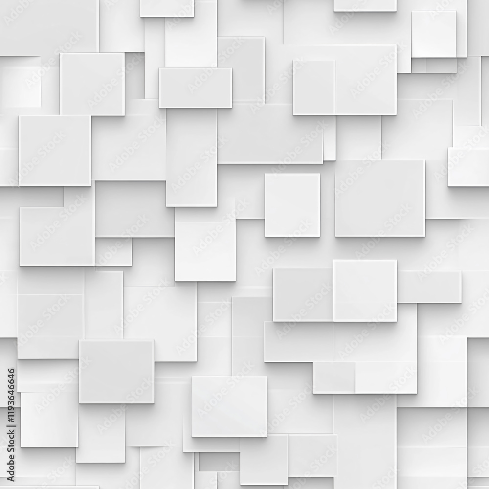 Poster Abstract geometric texture with overlapping white rectangles