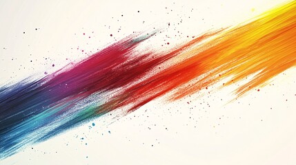 Colorful abstract brush strokes create vibrant art expression on canvas