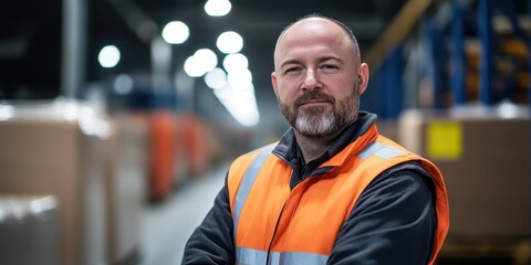Fototapeta premium Warehouse operations daily logistics and order fulfillment in industrial settings