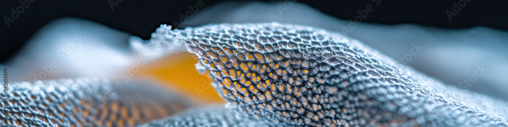 Poster close-up of porous net-like material with textured surface