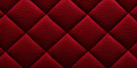 Close-up of a luxurious red quilted fabric texture.  Rich, deep crimson tones create a sophisticated backdrop.