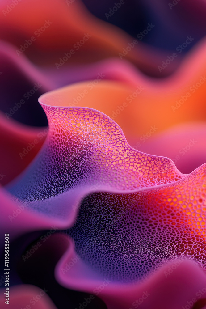 Poster Vibrant Abstract Texture with Colorful Gradients and Mesmerizing Patterns in a Dynamic Flow