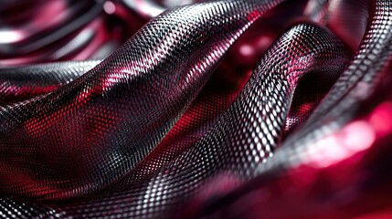 Metallic threads interwoven into hypnotizing patterns