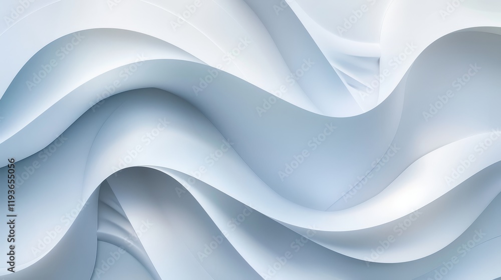 Poster clean and structured business plan background with abstract paper outlines and minimalist icons