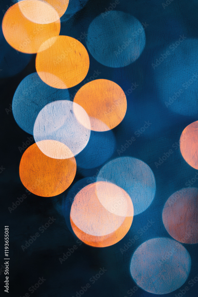 Poster captivating abstract light bokeh in vibrant colors creating a striking and soothing visual experienc