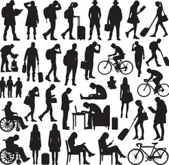 silhouettes of people