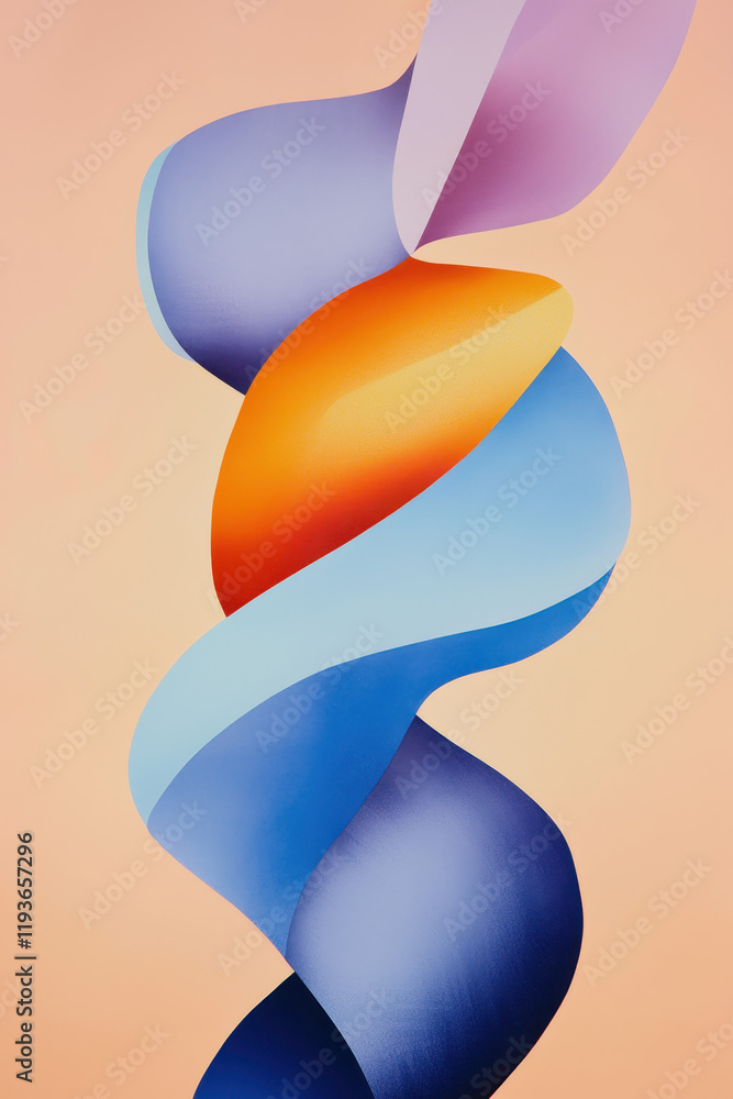 Aufkleber vibrant abstract swirl art: dynamic gradient patterns in modern aesthetic colors for creative and st