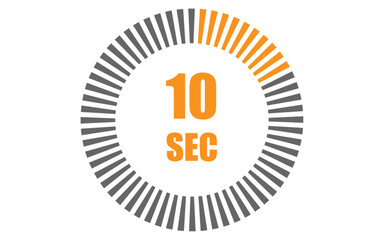 ten second timer clock. 10 sec stopwatch icon countdown time digital stop chronometer	