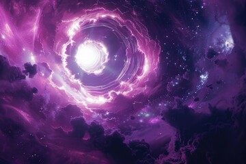 Abstract flight in space hyper jump illustration