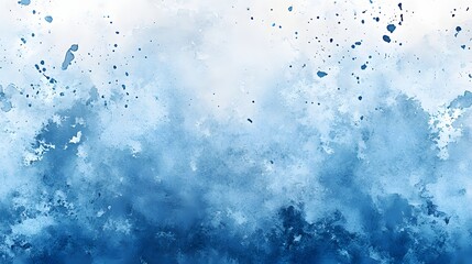 Fototapeta premium Abstract Watercolor Painting in Shades of Blue