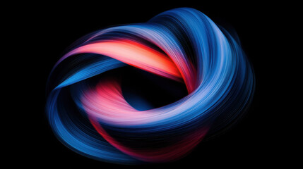 Dynamic Abstract Swirl of Vibrant Colors Showcasing Modern Digital Art and Motion in Graphic Design